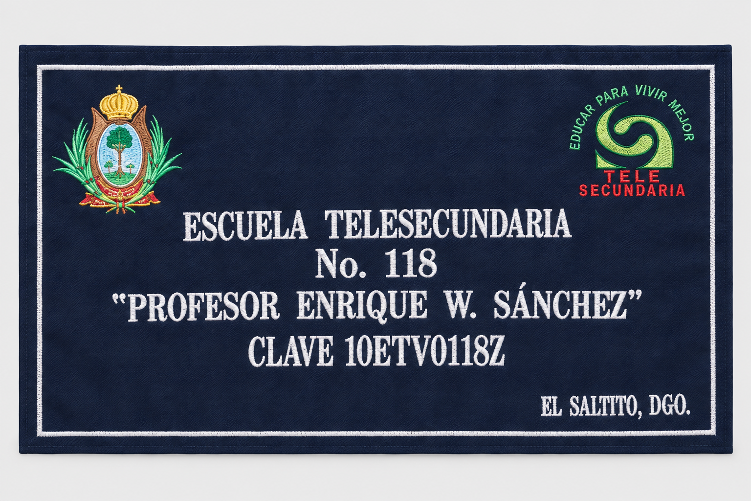 Banderín Bordado para Telesecundaria