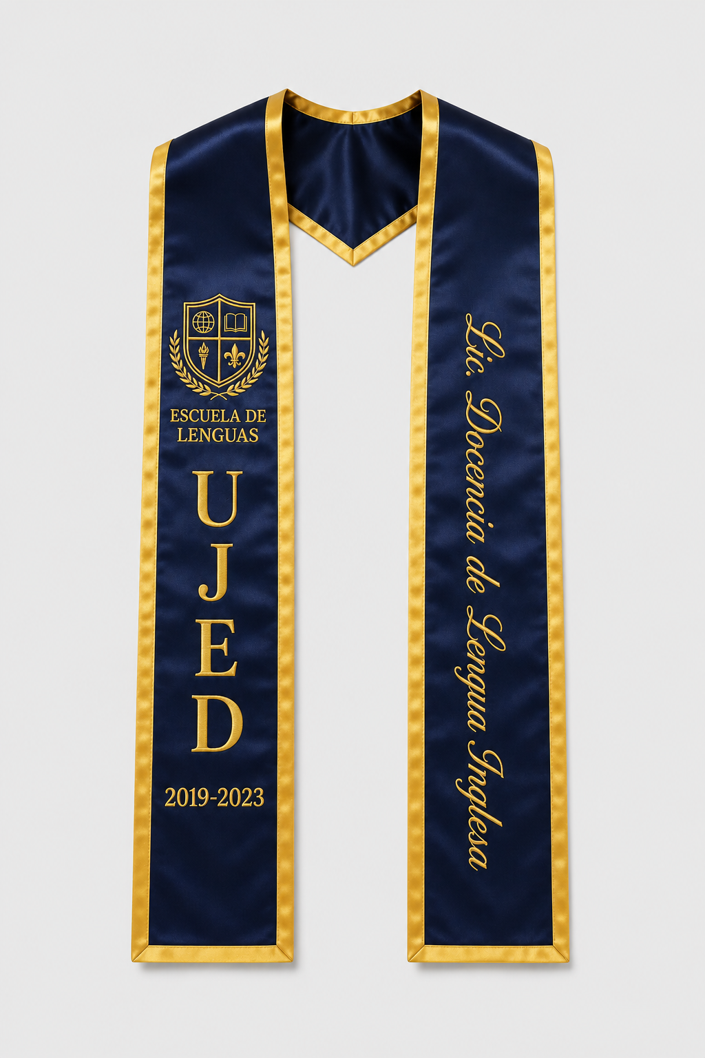 Estola de graduación bordada